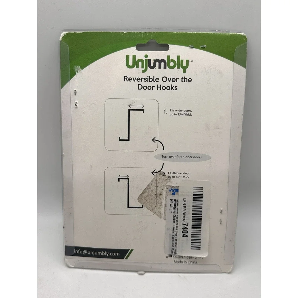 4 Pack Over The Door Hooks - Fitting Width Between‎ 1 3/8